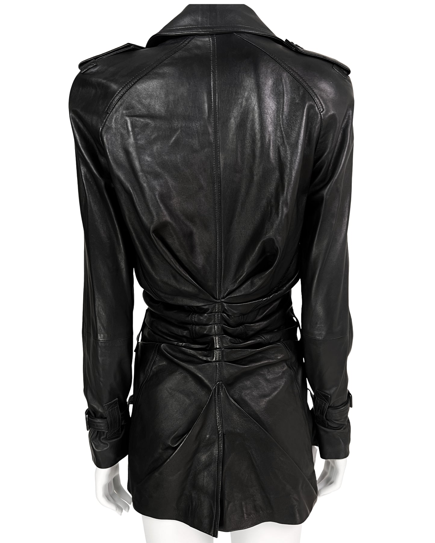 Dior Spring 2004 RTW Draped Leather Jacket