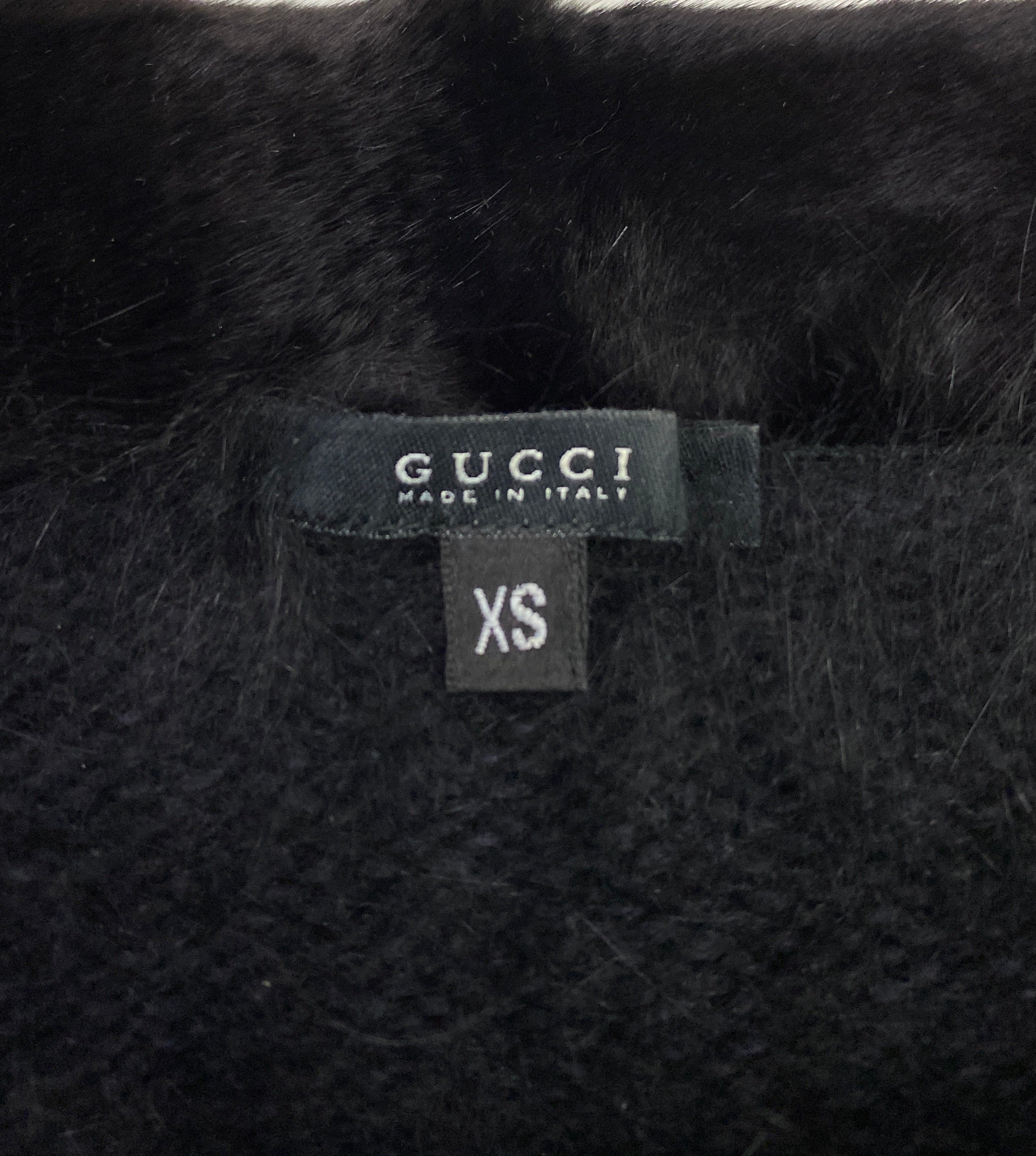 Gucci Fall 2001 Angora Sweater with Mink details