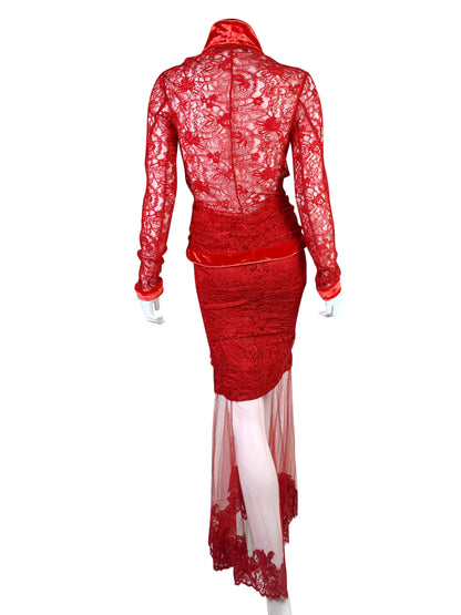 Dior Fall 2003 RTW Red Lace Set