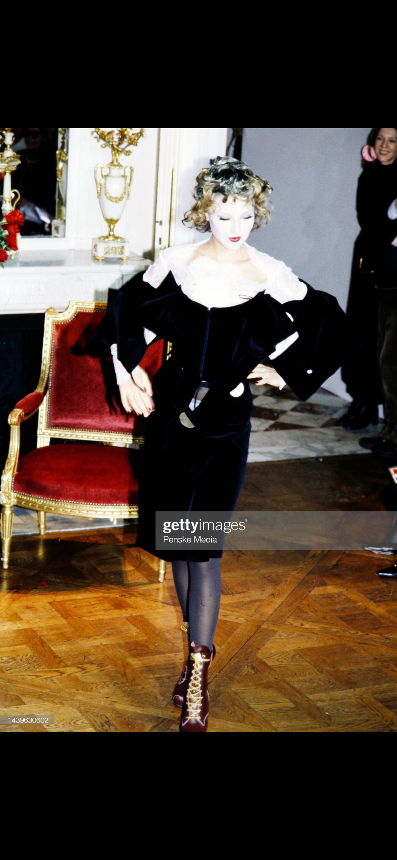 Vivienne Westwood Fall 1998 Corseted Velvet Dress