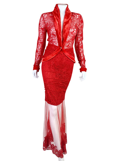 Dior Fall 2003 RTW Red Lace Set