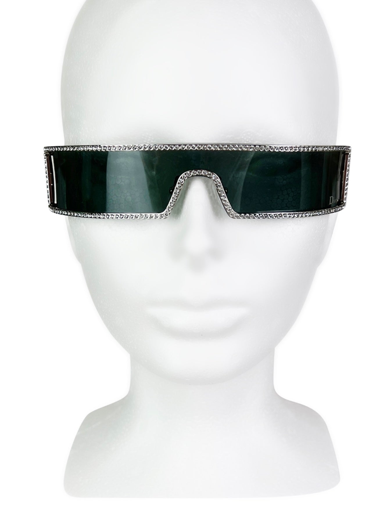 Dior Spring 2003 Punk Swarovski Sunglasses in Clear