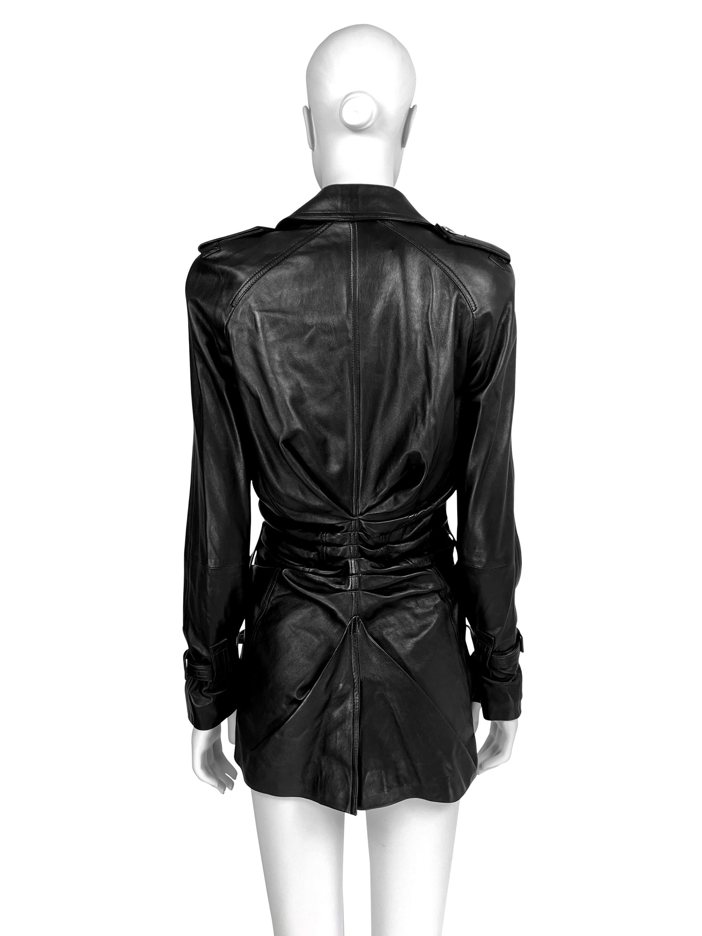 Dior Spring 2004 RTW Draped Leather Jacket