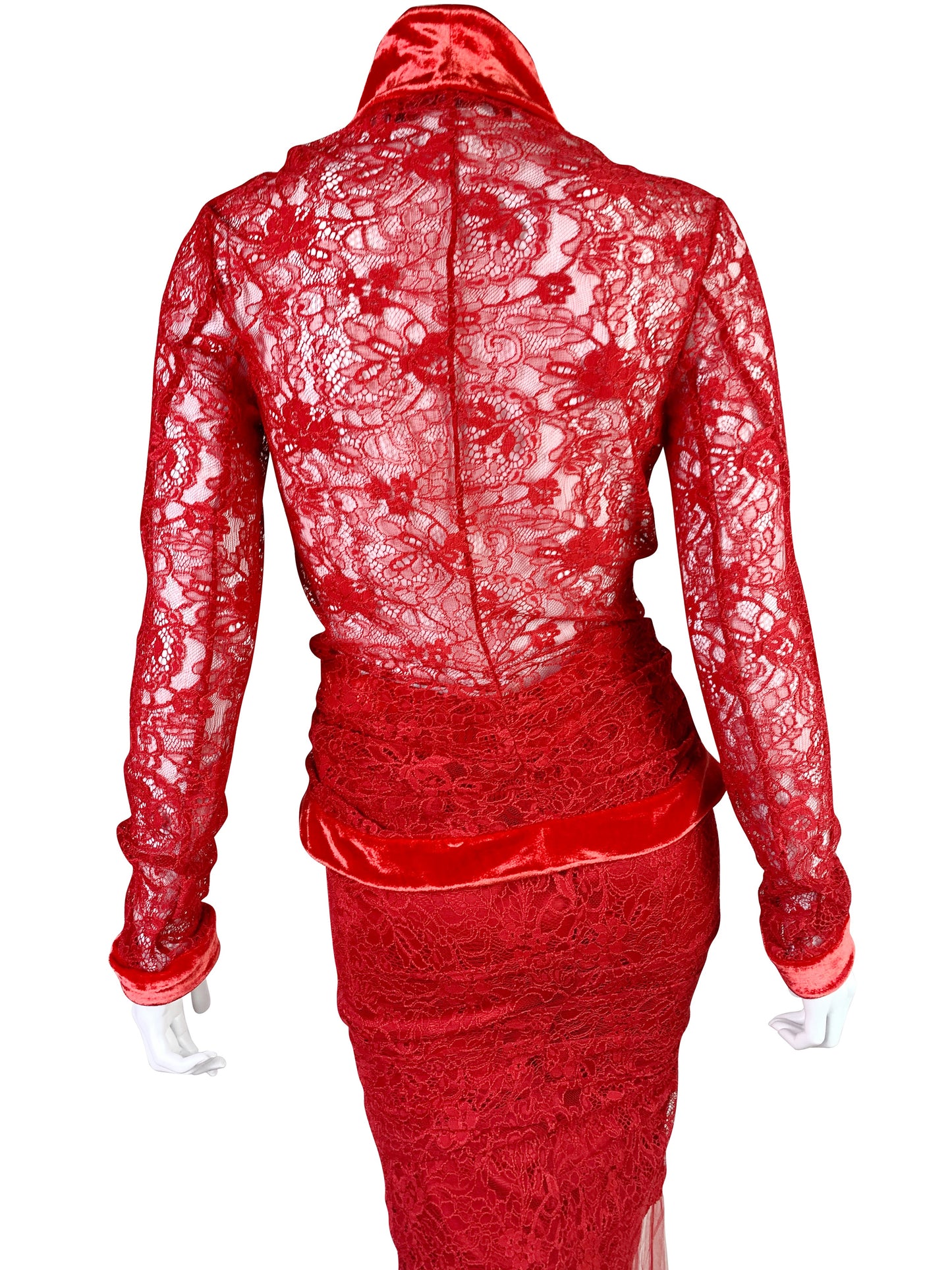Dior Fall 2003 RTW Red Lace Set