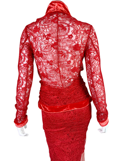 Dior Fall 2003 RTW Red Lace Set