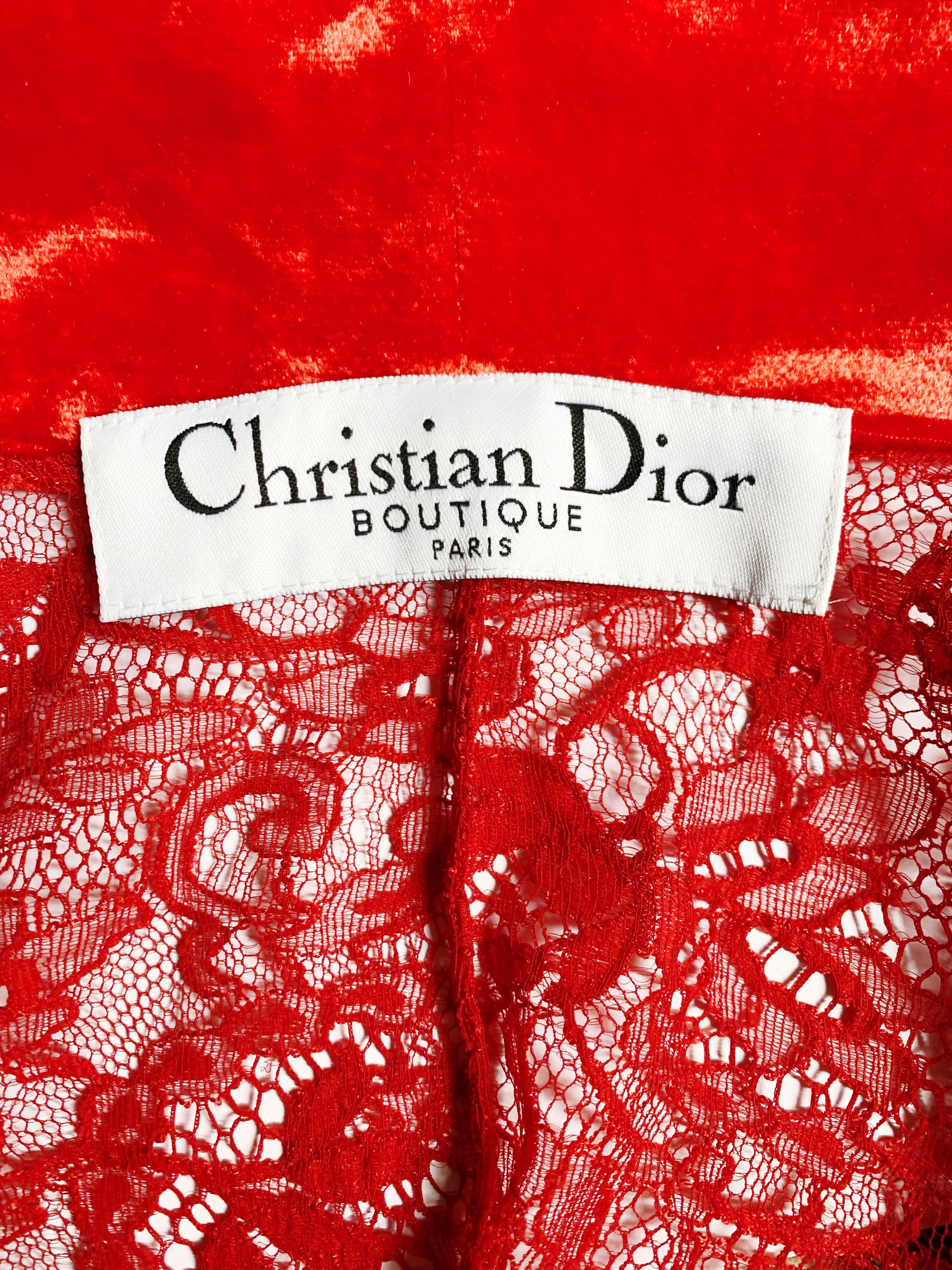 Dior Fall 2003 RTW Red Lace Set
