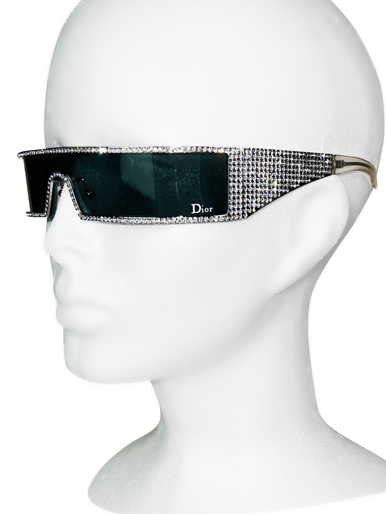 Dior Spring 2003 Punk Swarovski Sunglasses in Clear