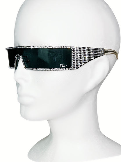 Dior Spring 2003 Punk Swarovski Sunglasses in Clear