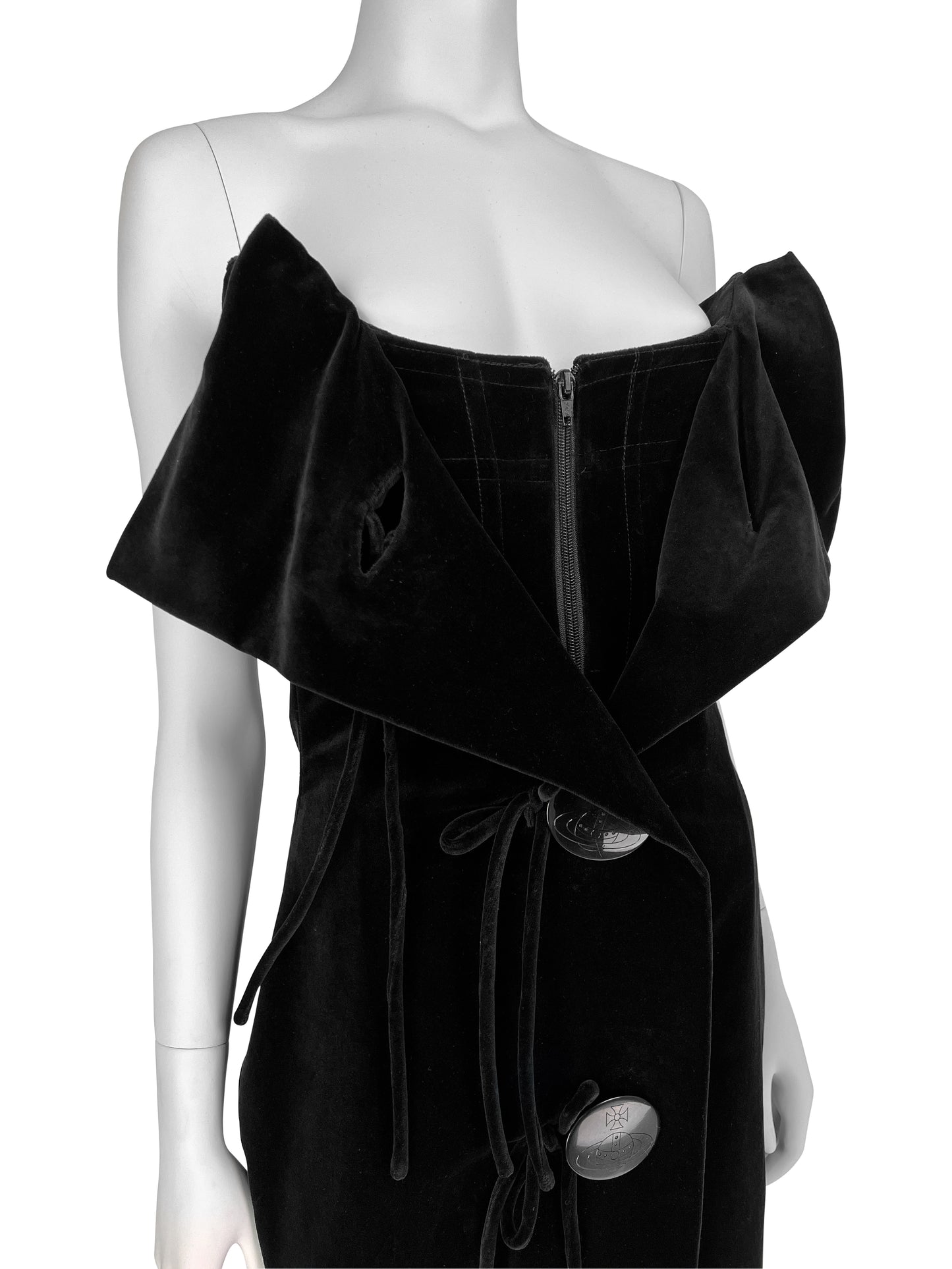 Vivienne Westwood Fall 1998 Corseted Velvet Dress