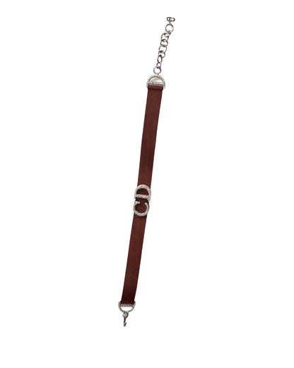 Dior Spring 2000 Leather CD Choker Necklace