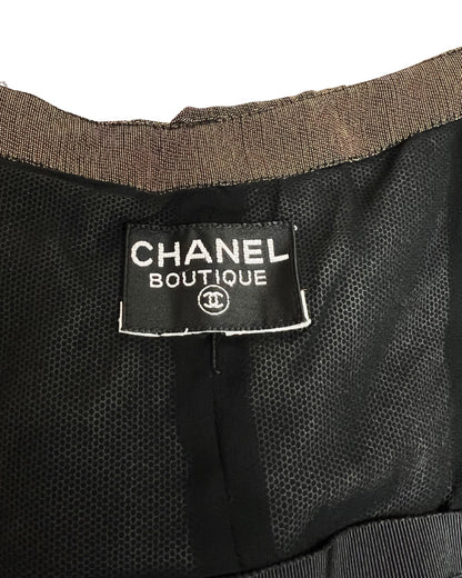 Rare! Chanel Fall 1990 Lamé Runway Dress