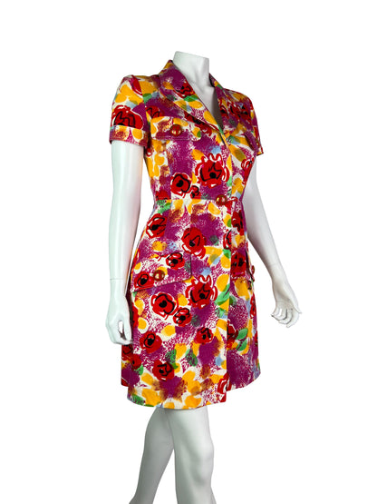 Chanel Spring 1997 Runway Camélia Cotton Dress