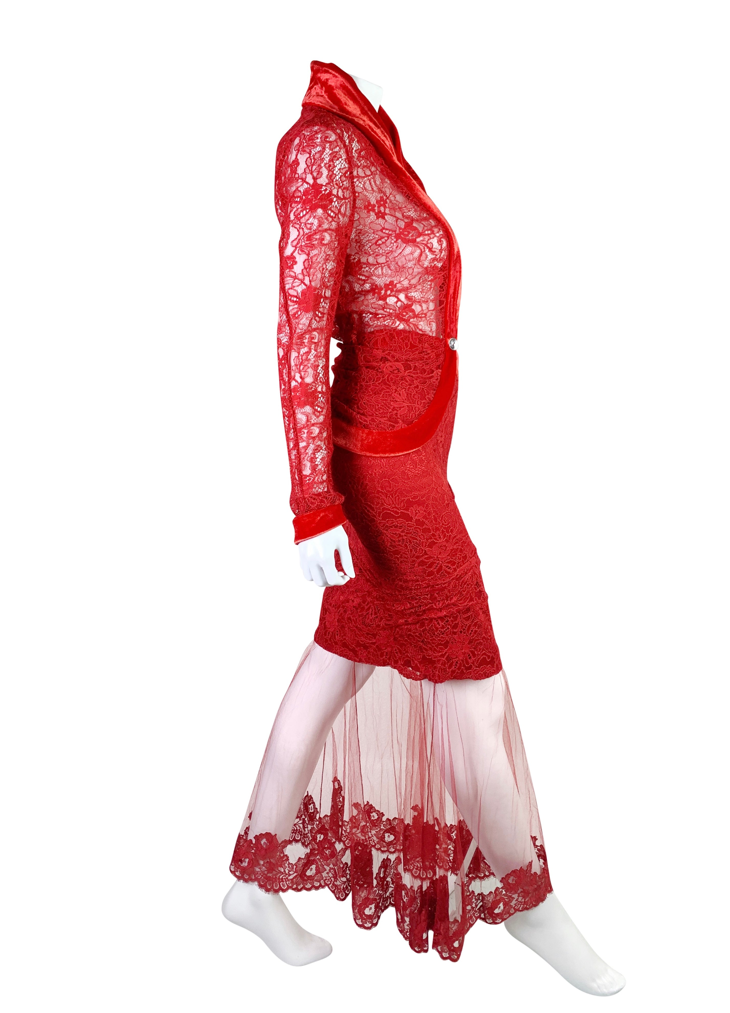 Dior Fall 2003 RTW Red Lace Set