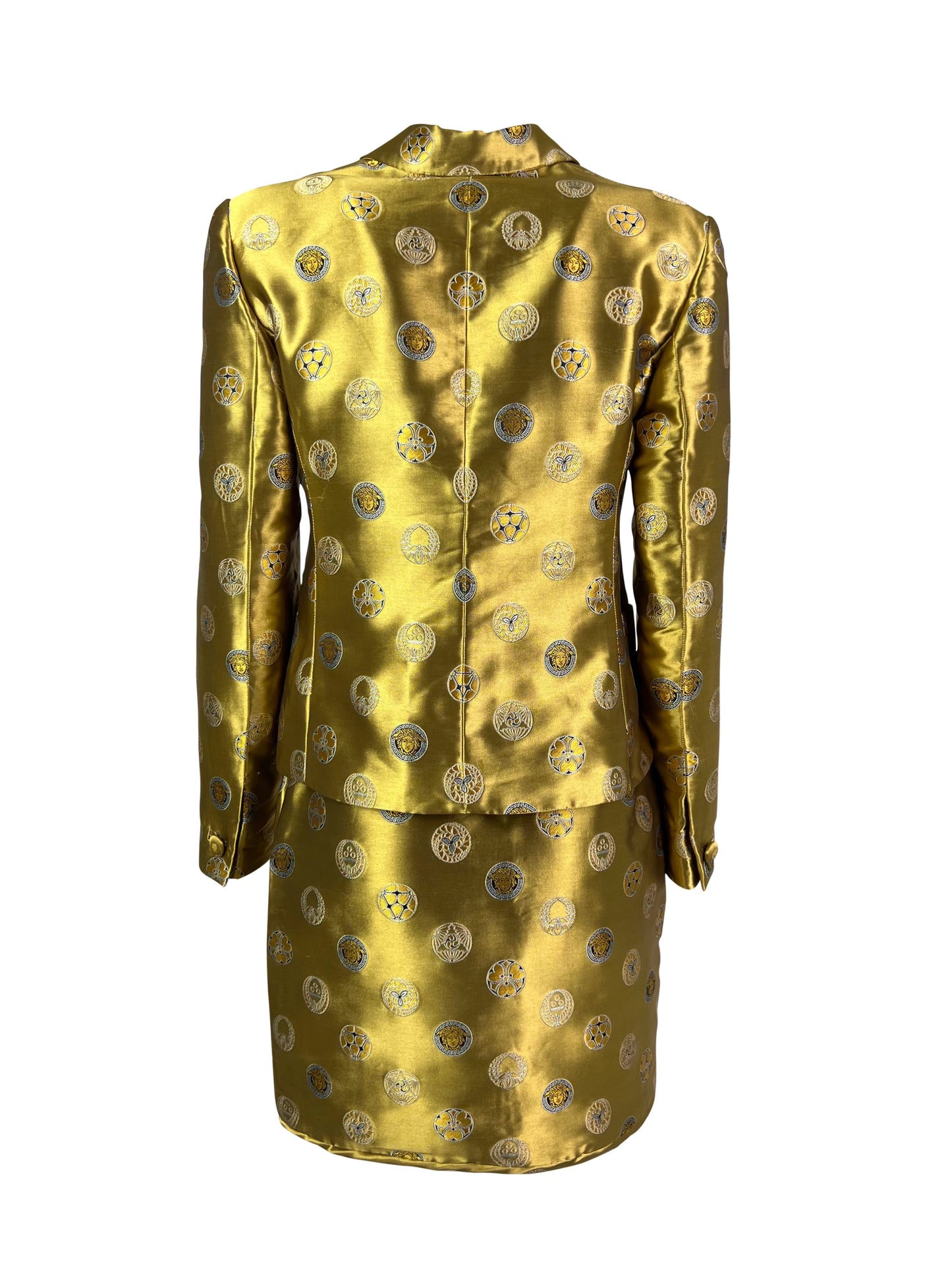 Gianni Versace Fall 1997 Golden Coin Print Suit