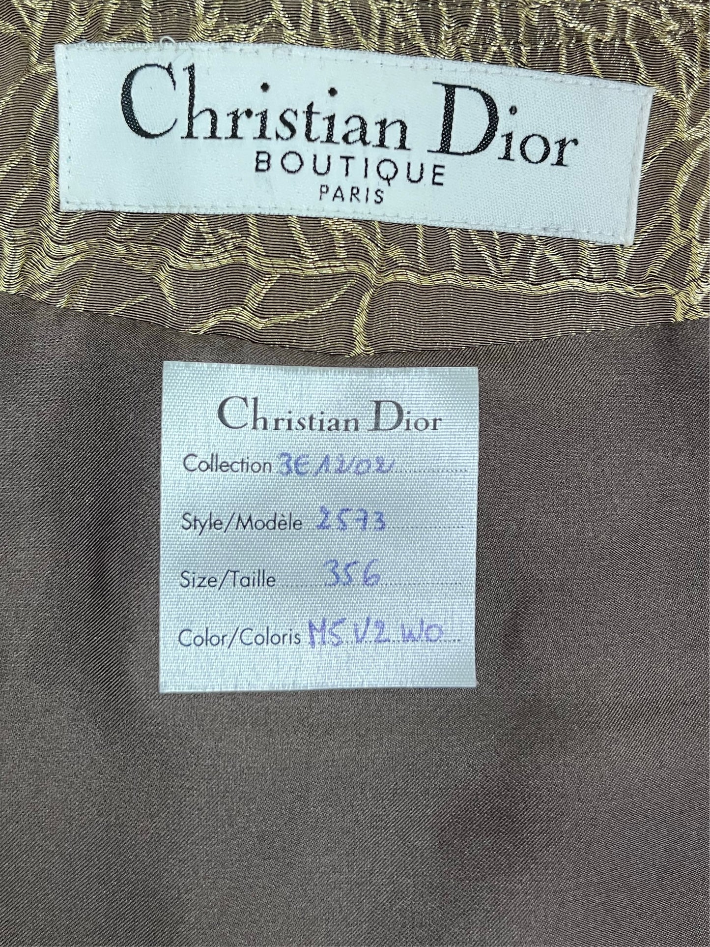 Dior Spring 2003 RTW Sample Jacquard Jacket