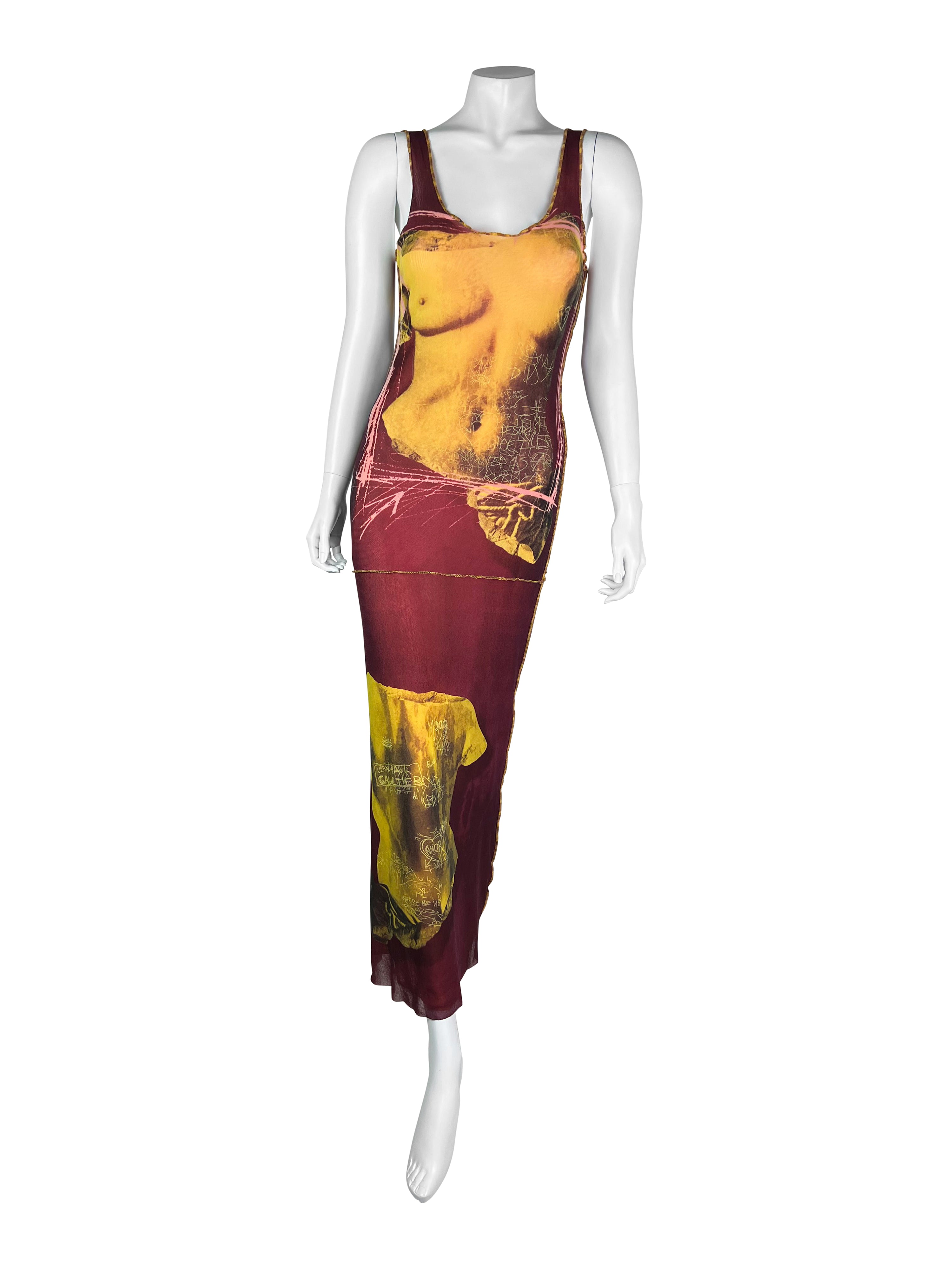 Jean-Paul Gaultier Spring 1999 Venus De Milo Mesh Dress – QV Archive