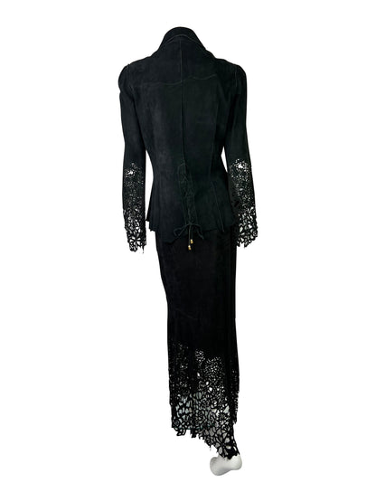 Roberto Cavalli Fall 1999 Suede Leather Set
