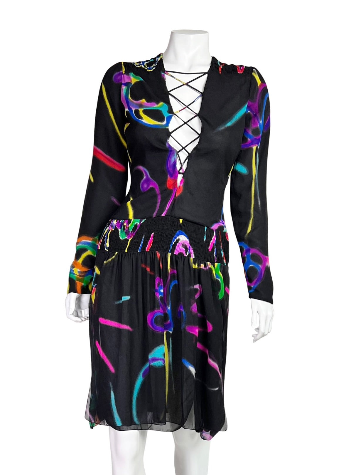 Highly Documented Versace Spring 2002 RTW Silk Cut Out Dress