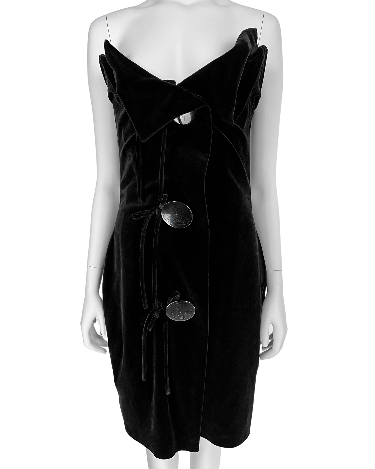Vivienne Westwood Fall 1998 Corseted Velvet Dress