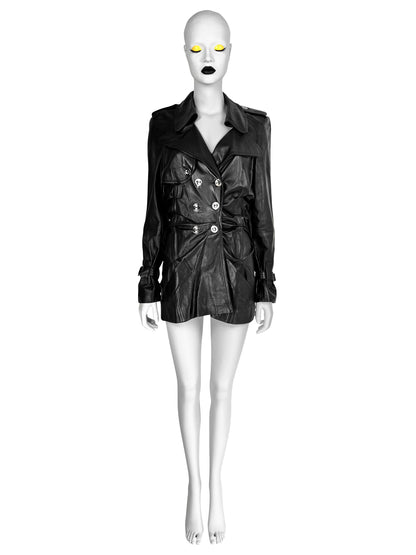 Dior Spring 2004 RTW Draped Leather Jacket