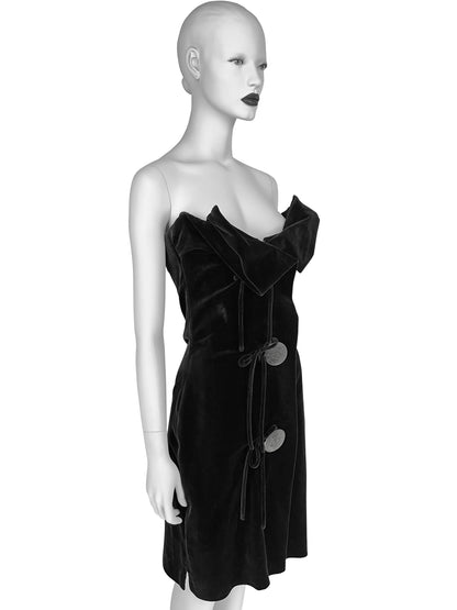 Vivienne Westwood Fall 1998 Corseted Velvet Dress
