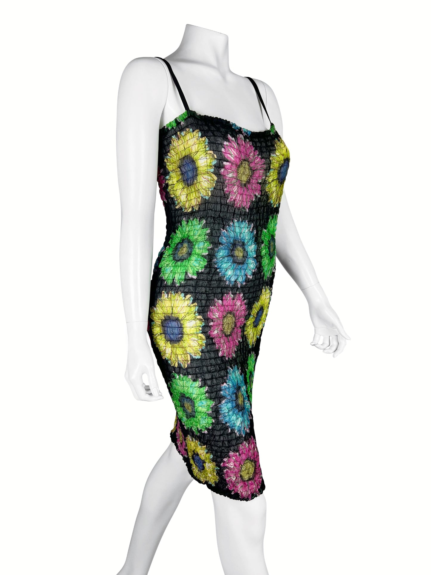 Versace Spring 2002 Sunflower Print Dress