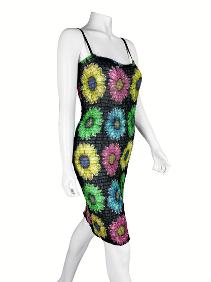 Versace Spring 2002 Sunflower Print Dress