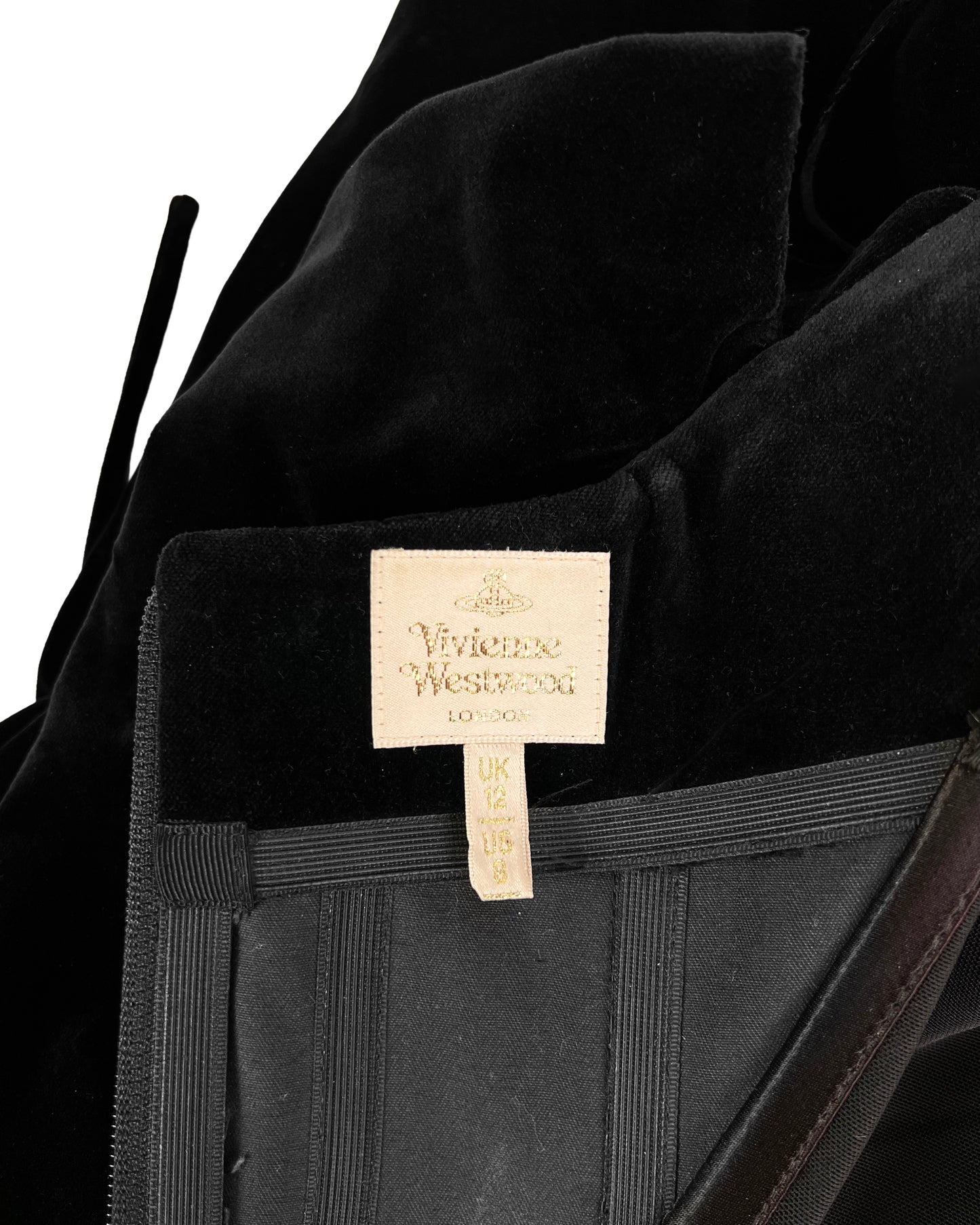 Vivienne Westwood Fall 1998 Corseted Velvet Dress