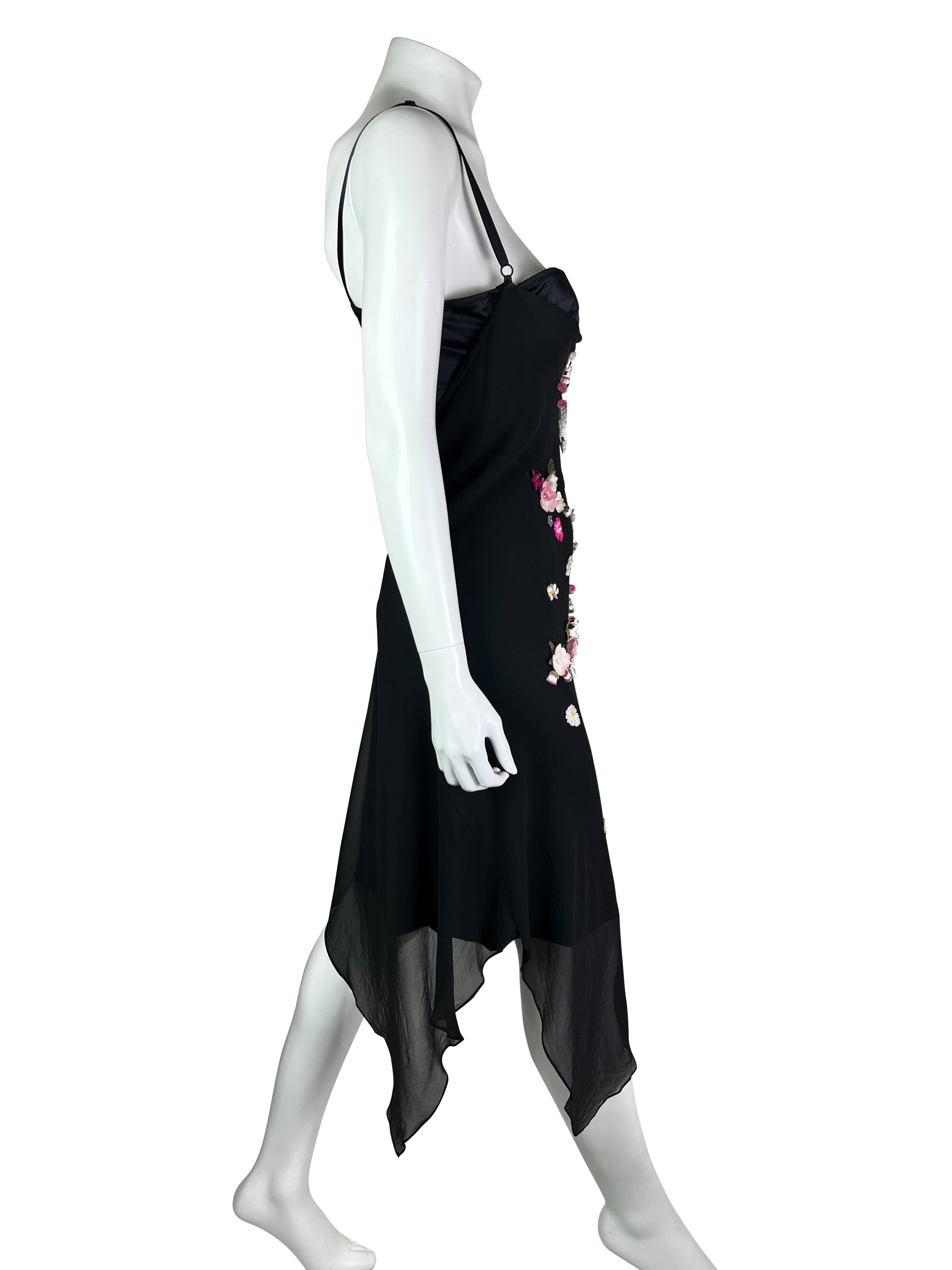 Dolce & Gabbana Fall 1999 Appliqué Silk Dress