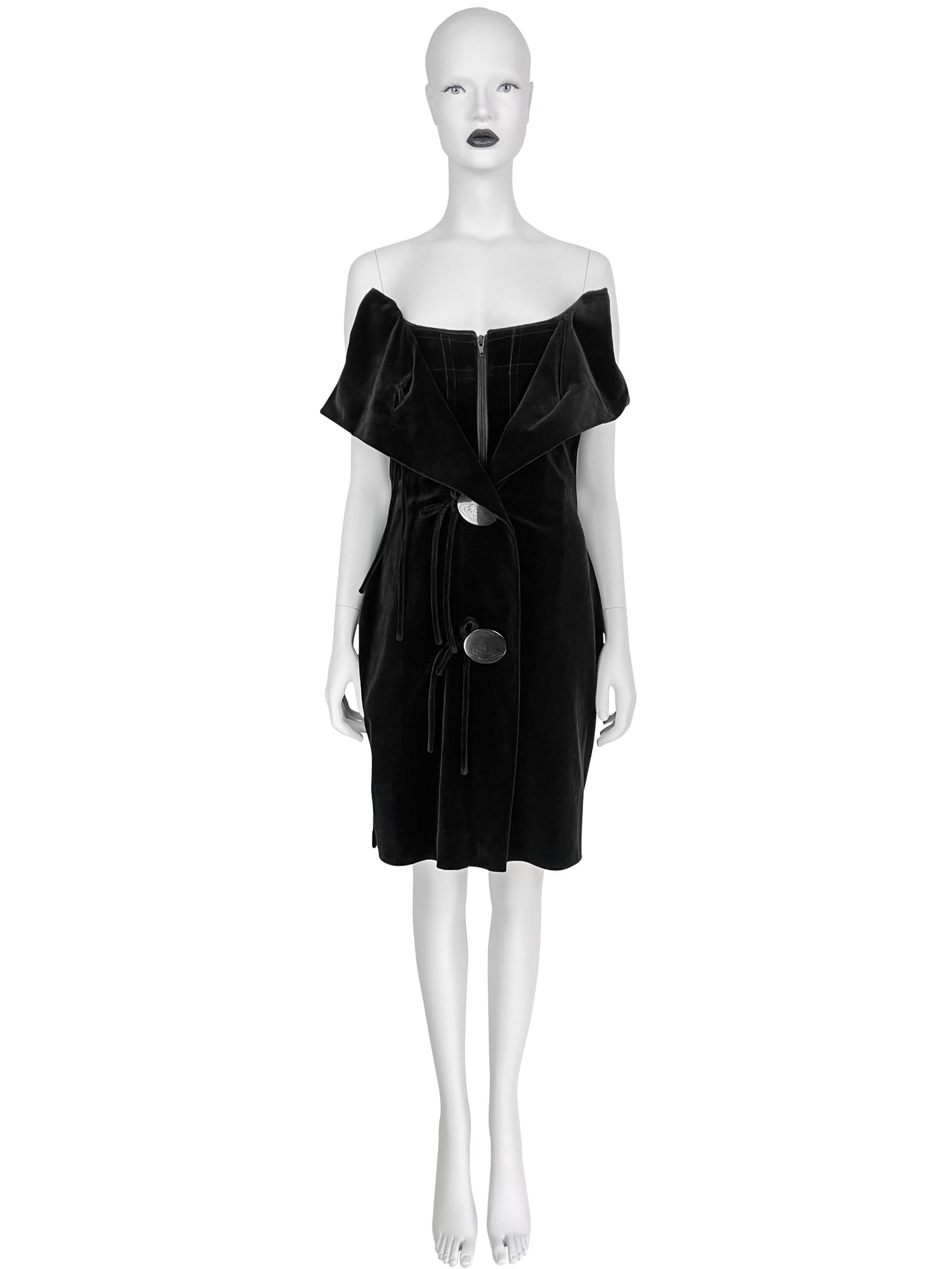 Vivienne Westwood Fall 1998 Corseted Velvet Dress