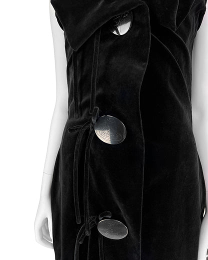 Vivienne Westwood Fall 1998 Corseted Velvet Dress