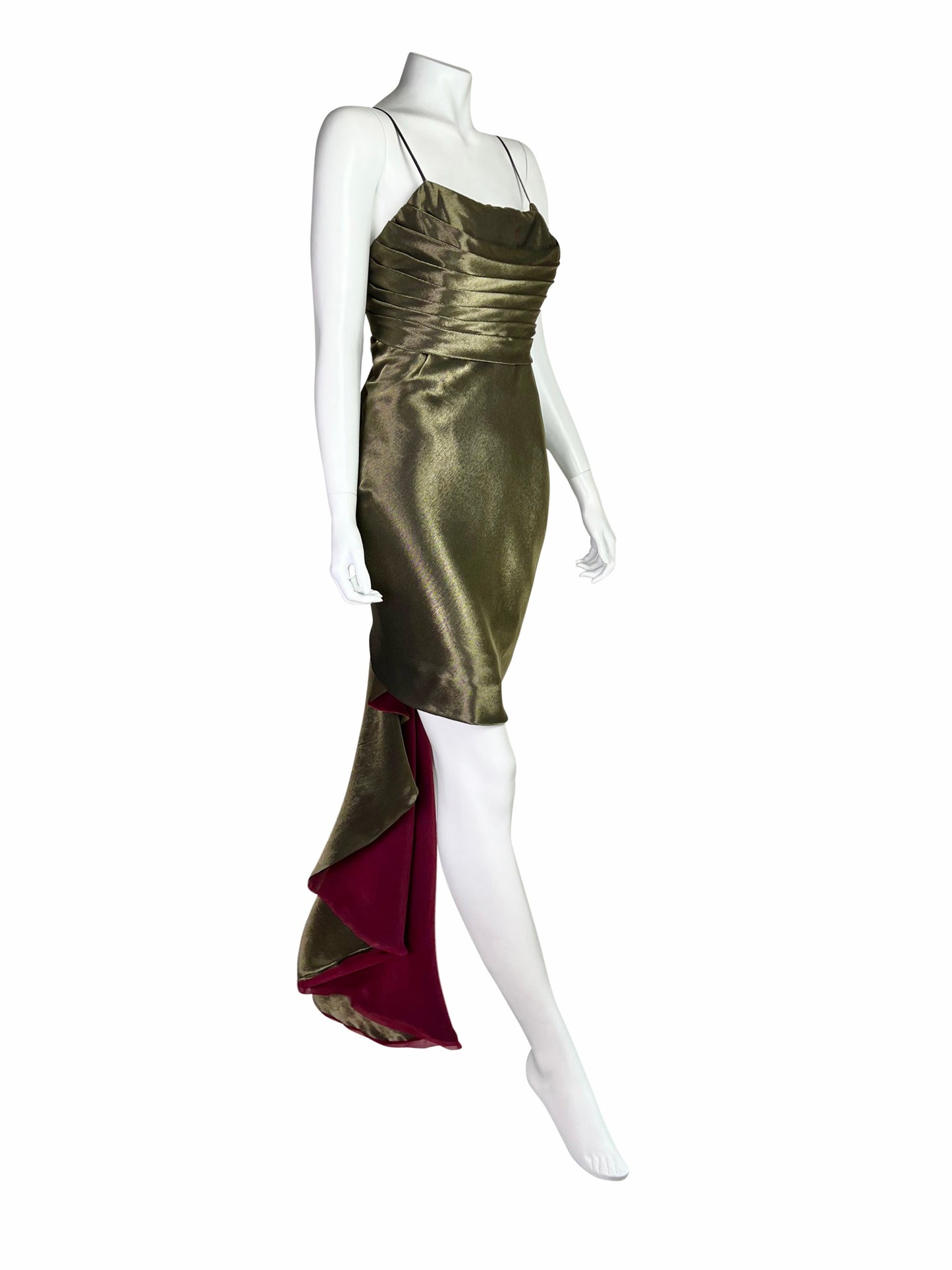 Rare! Chanel Fall 1990 Lamé Runway Dress